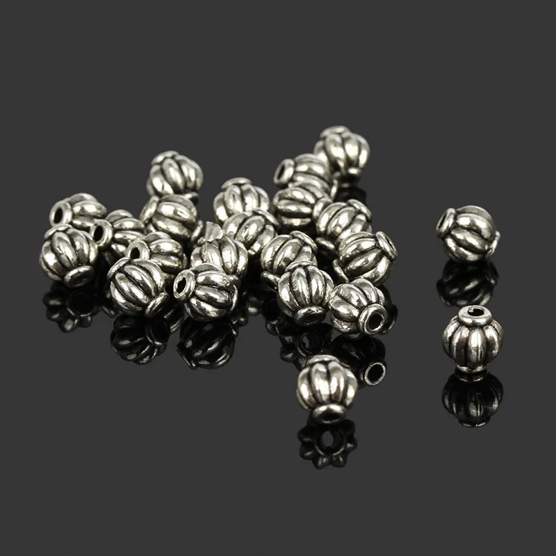 100pcs Tibetan Silver Lantern Spacer Beads Charms for Jewelry Making
