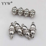 100pcs Stainless Steel Magnetic Clasps 8x5mm Platinum Plated