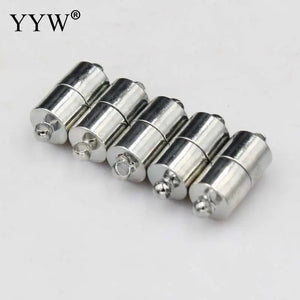 100pcs Stainless Steel Magnetic Clasps 8x5mm Platinum Plated