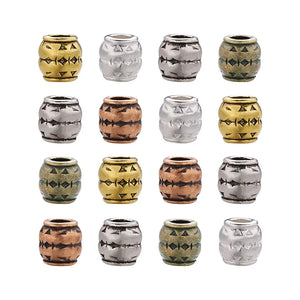 100pcs Barrel Metal European Beads Mixed for Jewelry Making DIY
