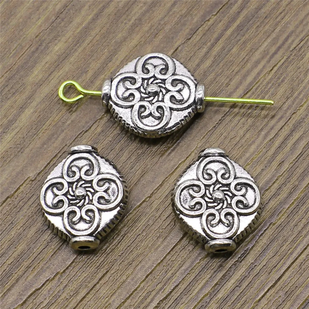 100pcs Antique Silver Beads 12x14mm Jewelry Making Accessories