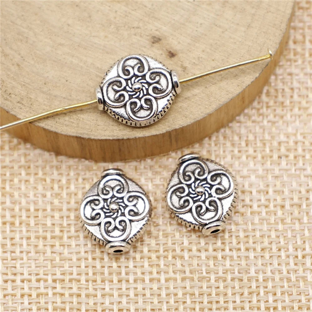 100pcs Antique Silver Beads 12x14mm Jewelry Making Accessories