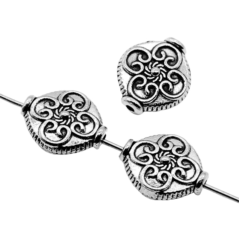 100pcs Antique Silver Beads 12x14mm Jewelry Making Accessories