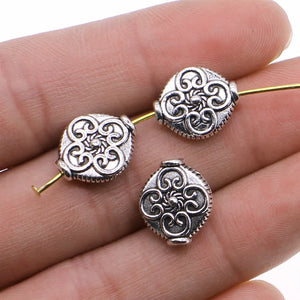 100pcs Antique Silver Beads 12x14mm Jewelry Making Accessories