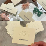 100pcs Beige Jewelry Header Cards + OPP Bag DIY Earring Display