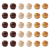 100pcs Big Hole Natural Wood Beads Rondelle Spacer Drum Large Beads for Crafts