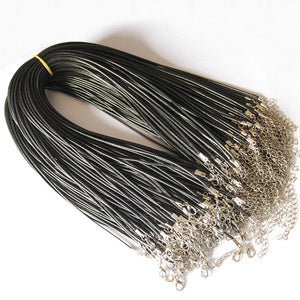 100pcs 2.0mm Leather Cord Jewelry Findings Supplies Necklace Cords DIY Craft