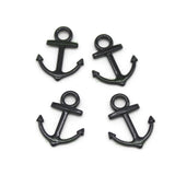 100pcs Black Tiny Sailing Nautical Charms Pendant