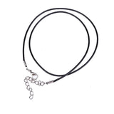 100pcs Wax Line Necklace Pendant Charms Cord Beads String Lobster Clasp