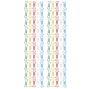 100pcs Multicolor Bone Shape Paper Clips