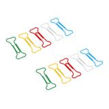 100pcs Multicolor Bone Shape Paper Clips