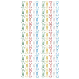 100pcs Multicolor Bone Shape Paper Clips