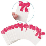 100pcs Bowknot Hair Clip Display Paper Cards Rectangle