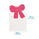 100pcs Bowknot Hair Clip Display Paper Cards Rectangle
