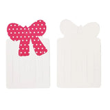 100pcs Bowknot Hair Clip Display Paper Cards Rectangle