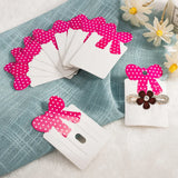 100pcs Bowknot Hair Clip Display Paper Cards Rectangle