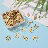 100pcs/Box 304 Stainless Steel Pendants Mix Charms for DIY Jewelry Making