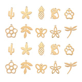 100pcs/Box 304 Stainless Steel Pendants Mix Charms for DIY Jewelry Making