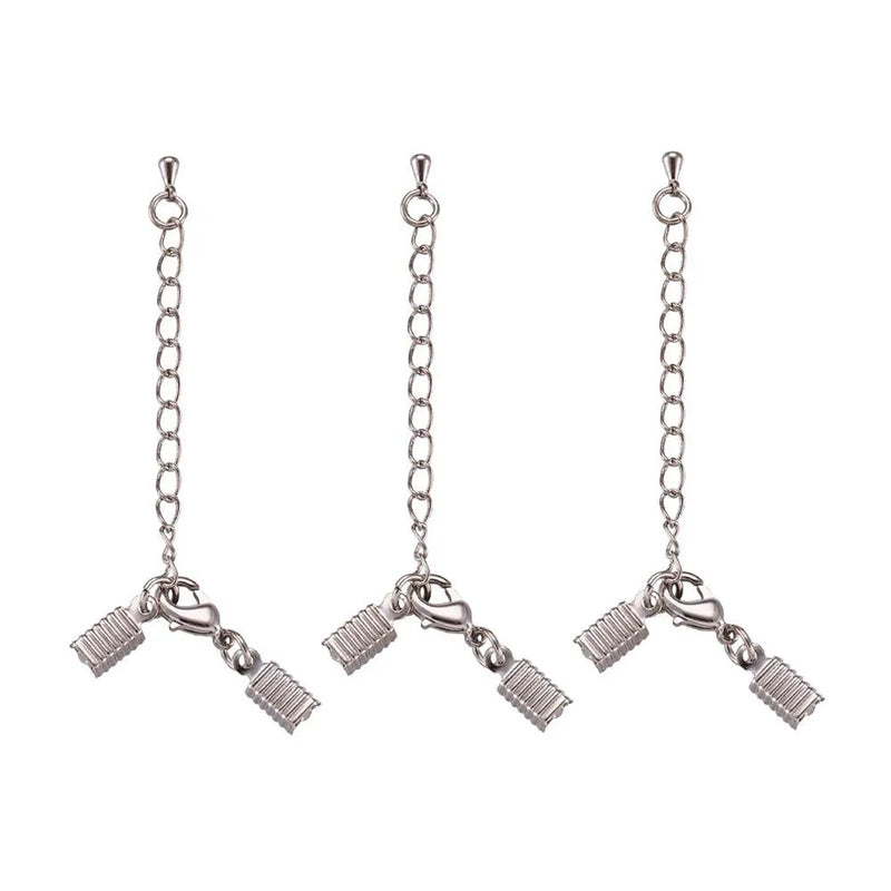 100pcs Brass Clasp & Clip Ends Set, Lobster Claw Clasp With Cord Crimp