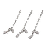 100pcs Brass Clasp & Clip Ends Set, Lobster Claw Clasp With Cord Crimp