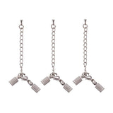 100pcs Brass Clasp & Clip Ends Set, Lobster Claw Clasp With Cord Crimp
