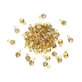 100pcs Brass Crystal Rhinestone Charms for Jewelry Making DIY