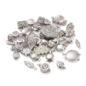 100pcs CZ Box Clasps Random Shapes Necklace Bracelet Jewelry Making