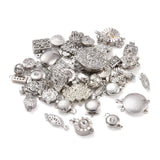 100pcs CZ Box Clasps Random Shapes Necklace Bracelet Jewelry Making