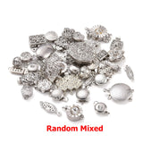100pcs CZ Box Clasps Random Shapes Necklace Bracelet Jewelry Making