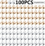 100pcs Brass Cup Pearl Peg Bails for DIY Craft Jewelry, 2 Colors