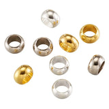 100pcs Brass Large Hole Rondelle Beads for Jewelry Making, 7x4mm