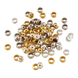 100pcs Brass Large Hole Rondelle Beads for Jewelry Making, 7x4mm