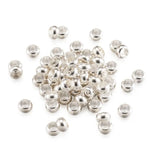 100pcs Brass Large Hole Rondelle Beads for Jewelry Making, 7x4mm