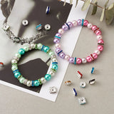 100pcs Brass Rhinestone Spacer Beads Silver Plated for Jewelry Making DIY