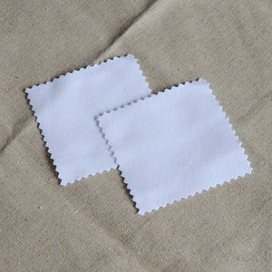 100pcs Buckskin Silver Jewelry Cleaning Polishing Cloth Sterling Cleaner 8x8cm