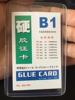 100pcs Transparent Business Name Tag Holder 102x65