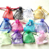 100pcs Butterfly Pouch Gift Drawstring Pocket Candy Bags