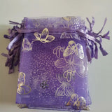 100pcs Butterfly Pouch Gift Drawstring Pocket Candy Bags