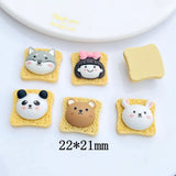 100pcs Toast Break Charm Earring Keychain DIY Crafts Jewelry Make