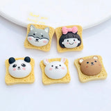 100pcs Toast Break Charm Earring Keychain DIY Crafts Jewelry Make