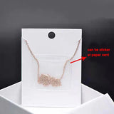 100pcs Chain Necklace Packaging Self-Adhesive Plastic Pouches 4.2*3.7cm