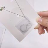 100pcs Chain Necklace Packaging Self-Adhesive Plastic Pouches 4.2*3.7cm