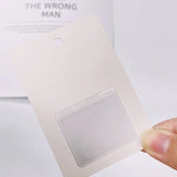 100pcs Chain Necklace Packaging Self-Adhesive Plastic Pouches 4.2*3.7cm