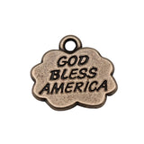 100pcs God Bless America Pendants DIY Jewelry Making Antique Bronze Charm