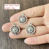 100pcs Charm Sun Yoga Metal Pendant for Jewelry Making DIY