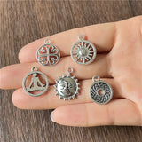 100pcs Charm Sun Yoga Metal Pendant for Jewelry Making DIY