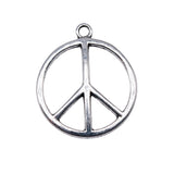 100pcs Peace Symbol Charms DIY Jewelry Findings Antique Silver Alloy Charms