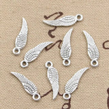 100pcs Angel Wings Charms 19x5mm Craft Pendant DIY Bracelet Necklace