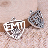 100pcs EMT Charms Antique Silver DIY Jewelry Findings Pendant