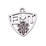 100pcs EMT Charms Antique Silver DIY Jewelry Findings Pendant